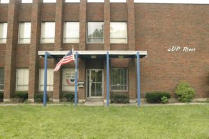 front of building