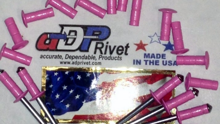 Pink Rivets That Support Breast Cancer Awareness